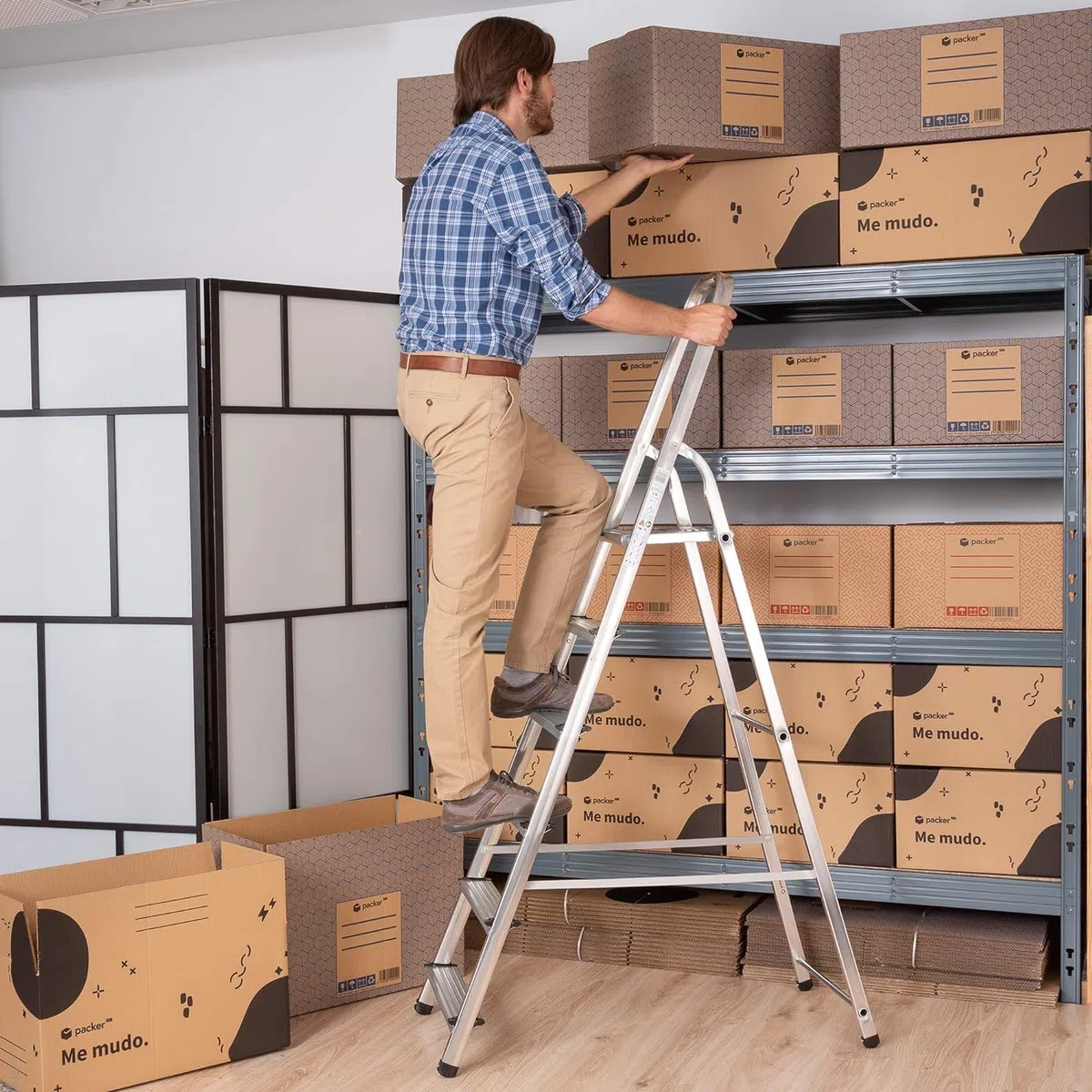packer PRO Lot de 10 Boîtes en Carton pour Déménagement et Rangement avec Poignées, Carton Ultra Résistant, 600 x 400 x 400 mm