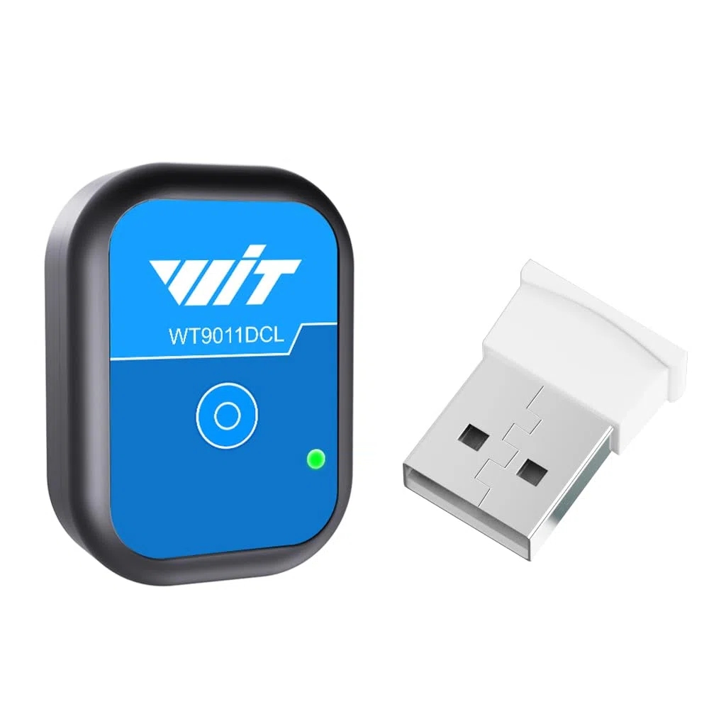 [Capteurs d'accélération Bluetooth 5.0] Mini capteur inertiel sans fil WT9011DCL MPU9250, 3 axes accéléromètre + gyroscope + magnétomètre + inclinomètre, module de capteur IMU AHRS 9 axes USB
