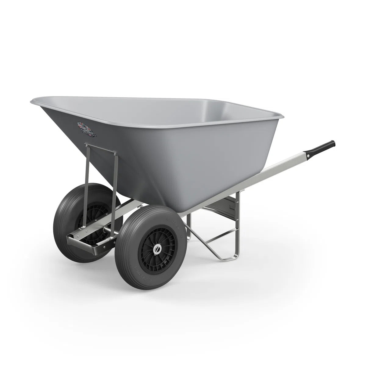Brouette 200 litres en plastique avec pneus anti-crevaison Twin Slim Gris – Idéal pour les équestres, les agriculteurs, les jardiniers, les écuries et une utilisation intensive