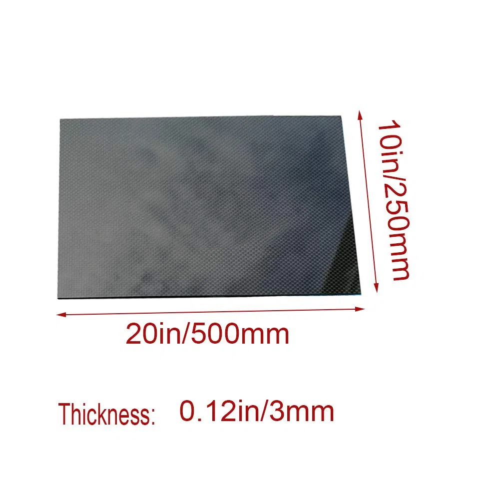 plaqu Fibre de Carbone plaqu Surface GLACANCE millimètre 500x250x3