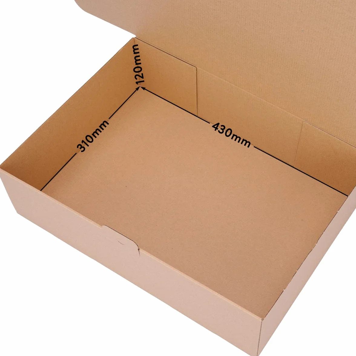 Boîtes pliantes 440 x 320 x 125 mm marron carton simple cannelure 50 pièces