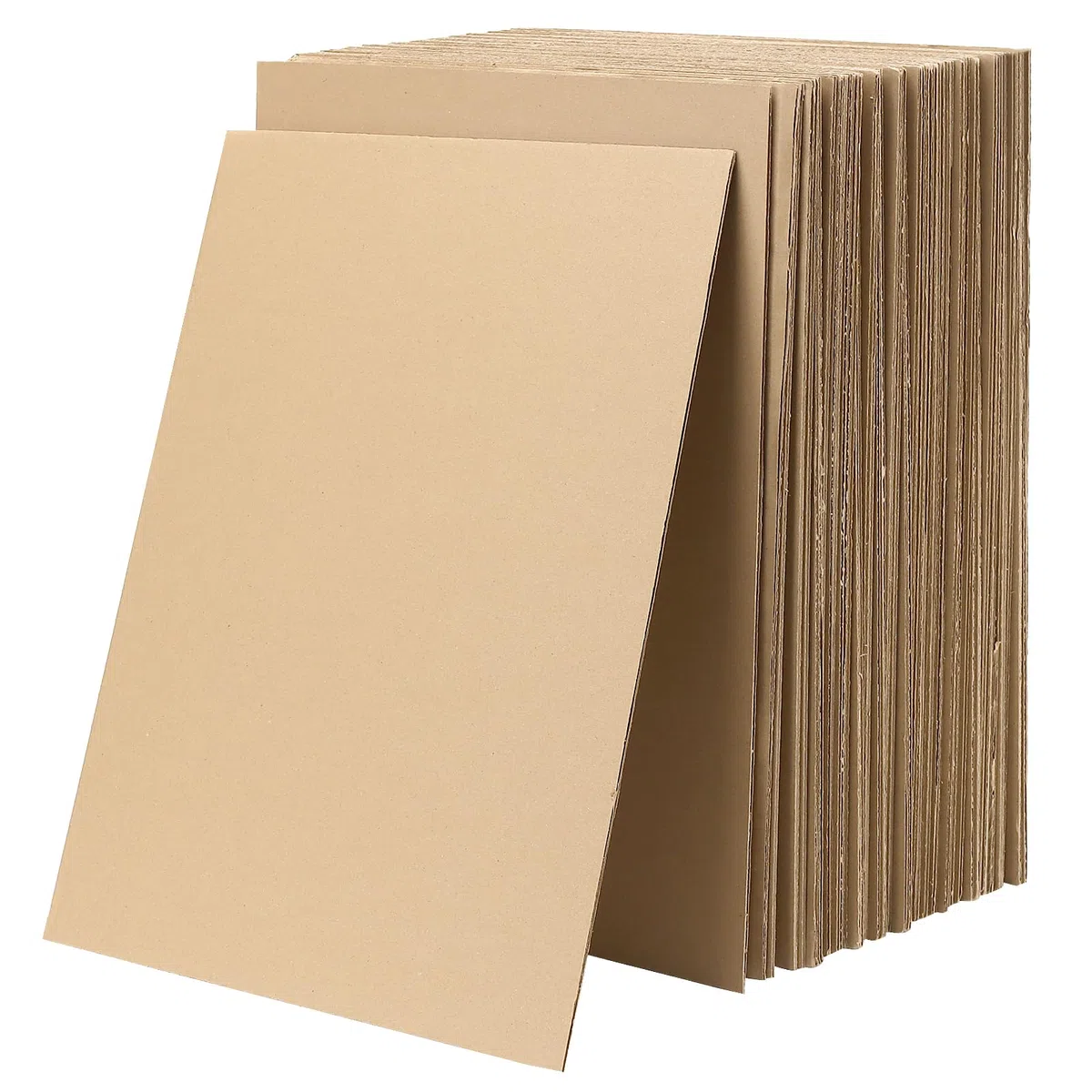JAPCHET Lot de 50 feuilles carton ondulé marron A3 30 x 40 cm