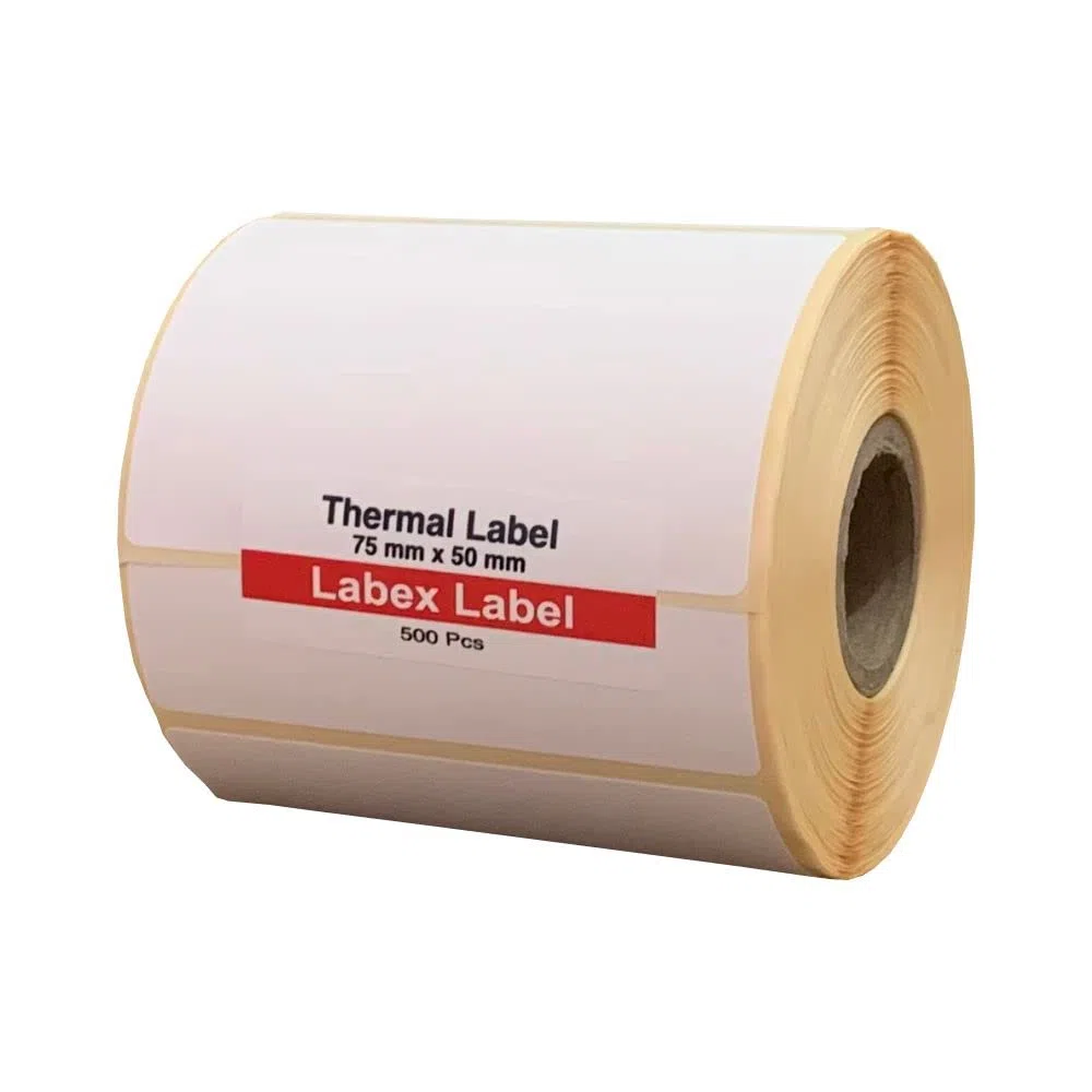Lot de 5 rouleaux d'étiquettes thermiques 75 x 50 mm - Compatible Zebra, Argox, Sato