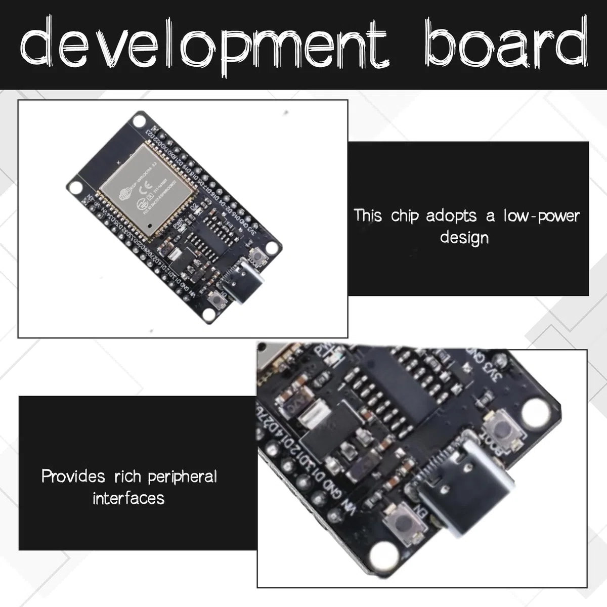 Esp32 Wroom, 3 pièces Esp 32, Esp32 Devkit V1, Esp32 Wroom-32 Development Board, Wi-Fi, Bluetooth, Ble, 2.4 Ghz, Supports WiFi Bluetooth Compatible.