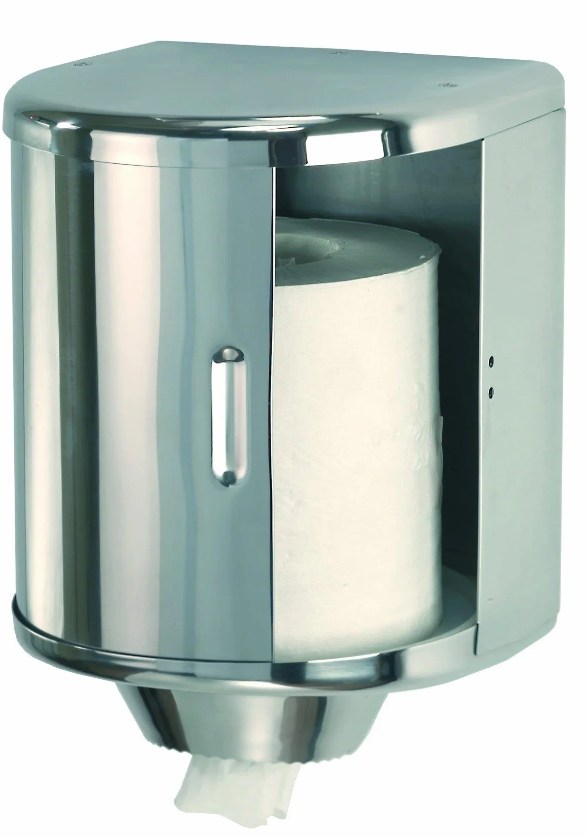 All Care Mediclinics 13660 Distributeur à tirette centrale en acier Blanc