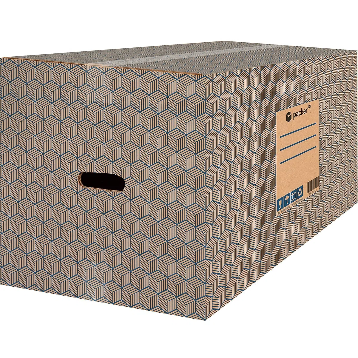 packer PRO Lot de 10 Boîtes en Carton pour Déménagement et Rangement avec Poignées, Carton Ultra Résistant, 600 x 400 x 400 mm