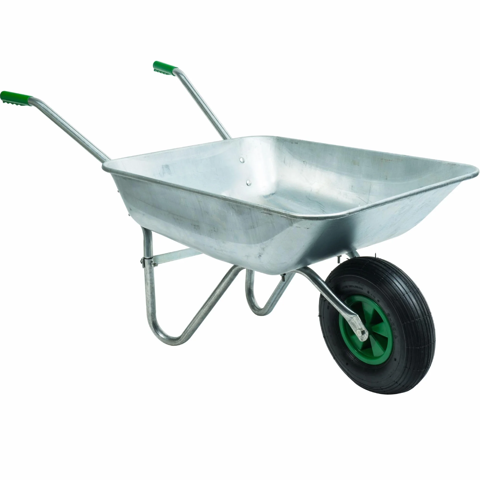 WERKA PRO Brouette en Acier galvanisé avec Roue gonflée