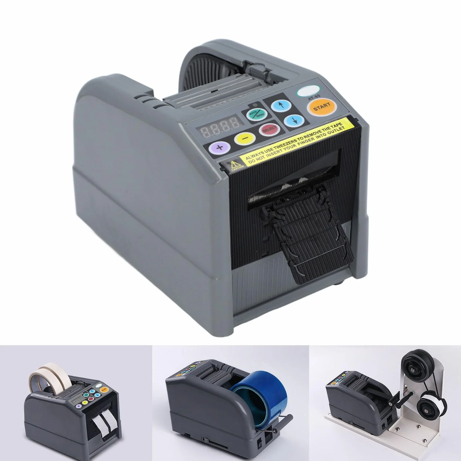 Distributeur de Ruban Adhésif Automatique, Cutter Électronique 6-60 mm, 999 m, 220-240V