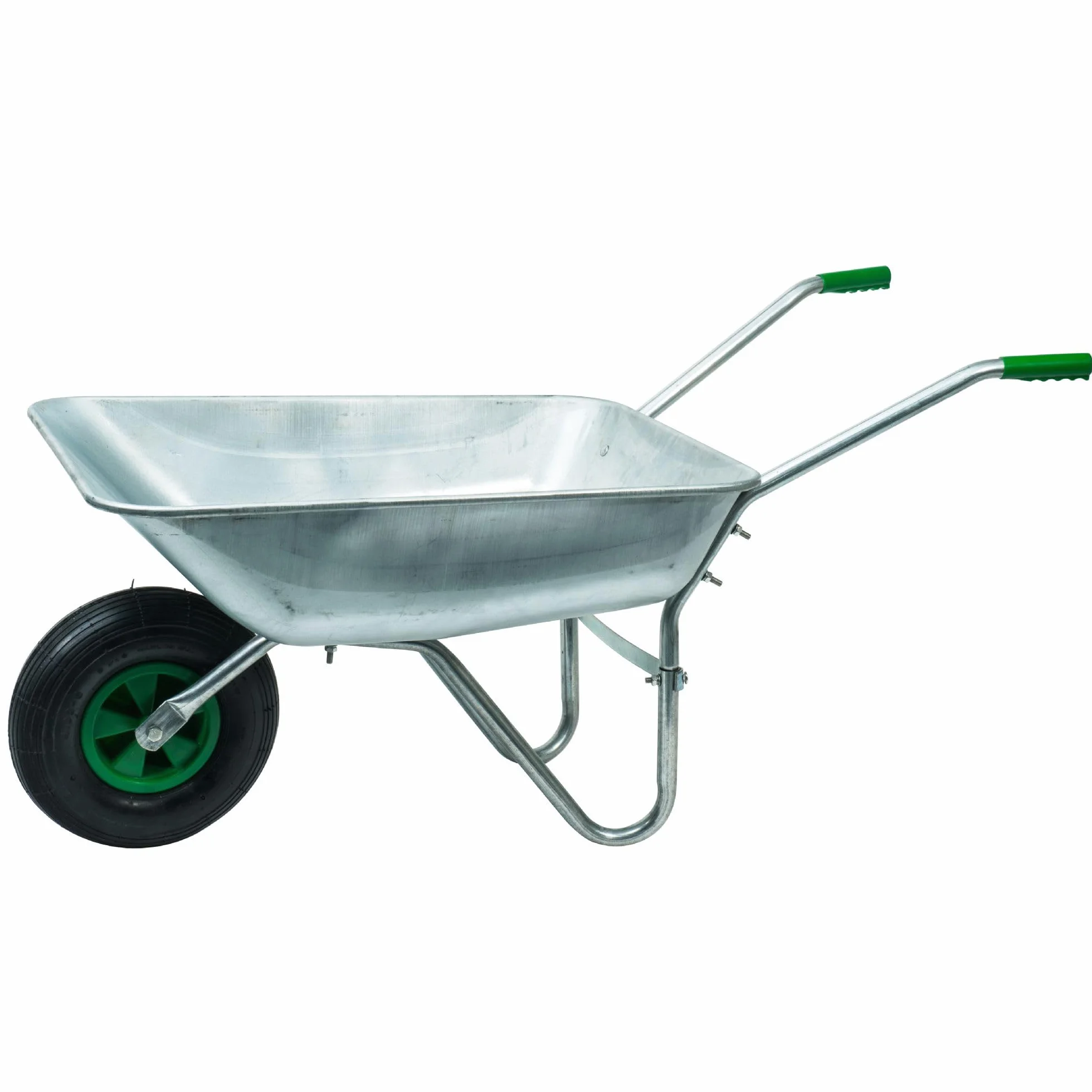 WERKA PRO Brouette en Acier galvanisé avec Roue gonflée