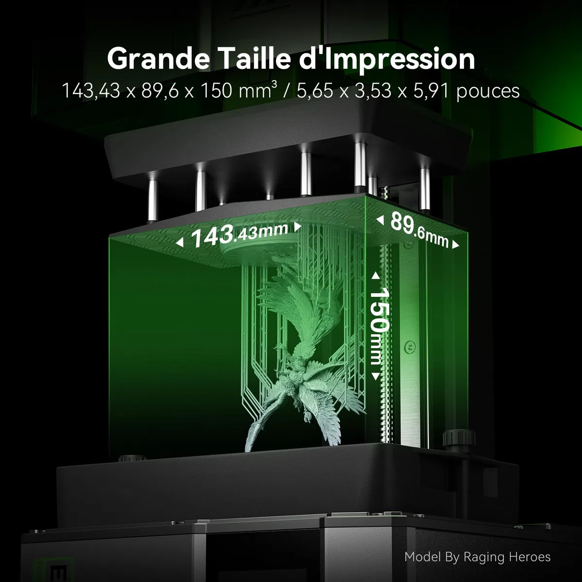ELEGOO Mars 5 Imprimante 3D Résine avec Écran LCD Monochrome 4K, Nivellement Automatique, Autocontrôle, Resin 3D Printer pour Débutants, Facile à Utiliser, Taille d'impression de 143,43x89,6x150 mm³