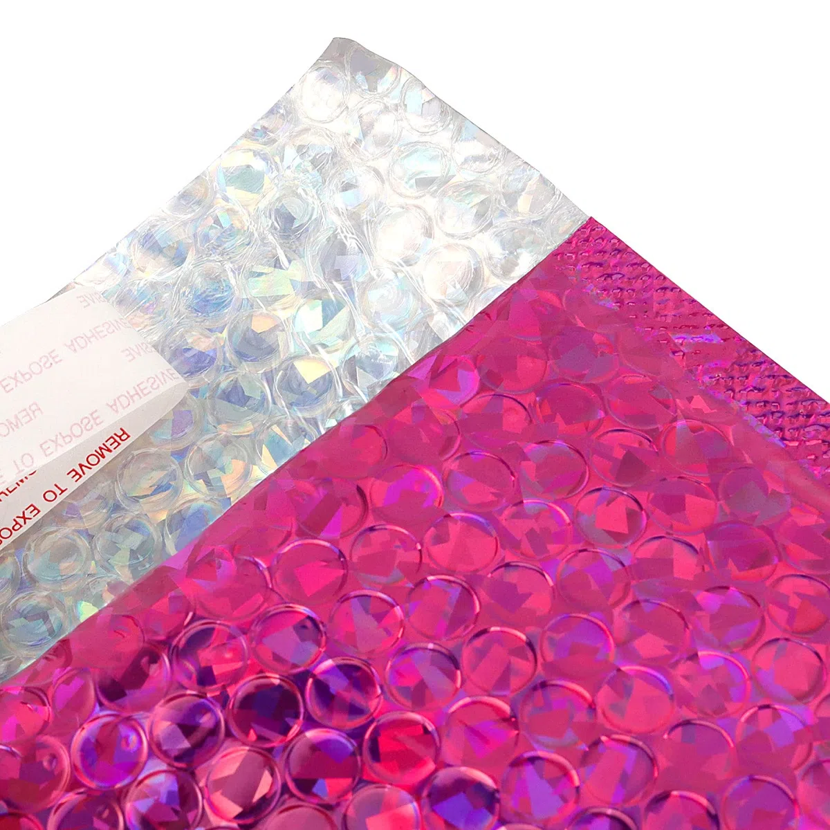 Lot de 50 enveloppes postales holographiques métallisées à bulles 15,2 x 22,9 cm
