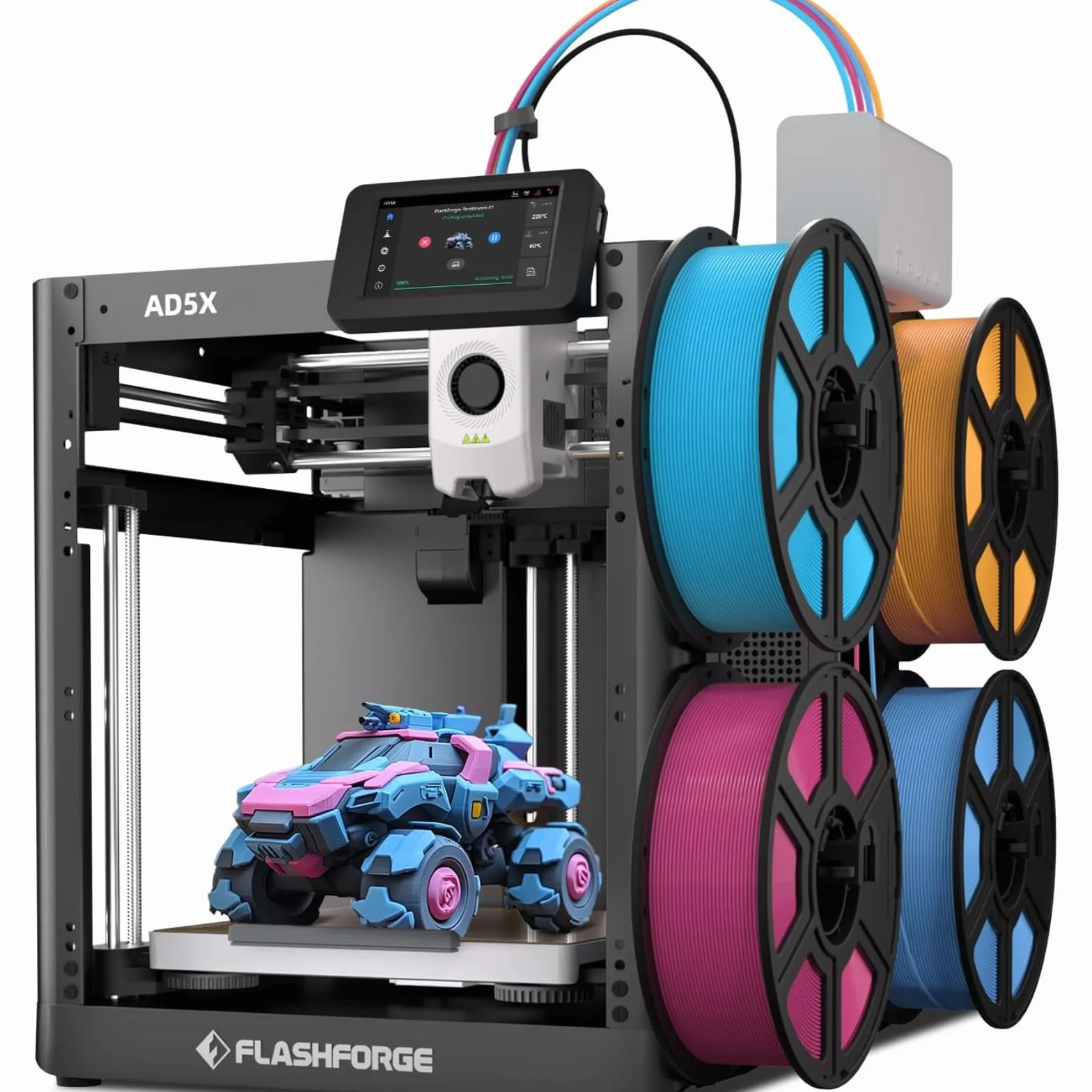 Imprimante 3D Flashforge Adventurer 5X Multicolore IFS AD5X Multi-matériaux Nivellement Automatique 600 mm/s