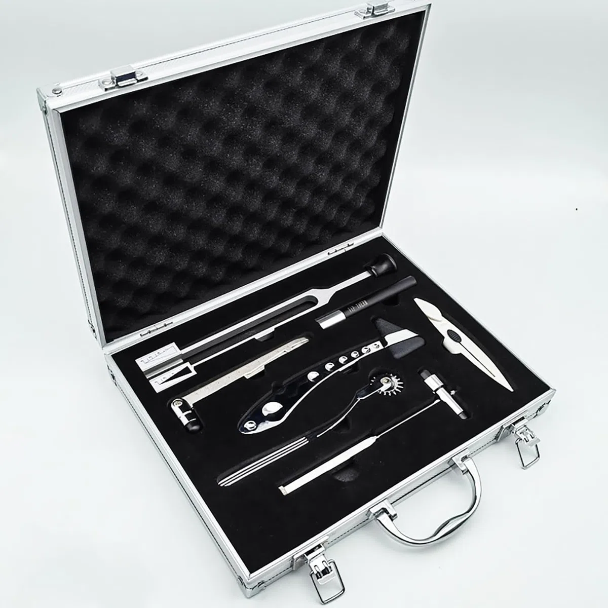 Kit d'Examen Neurologique en Acier Inoxydable avec 7 Outils, Appareil de Diagnostic Neurosensoriel