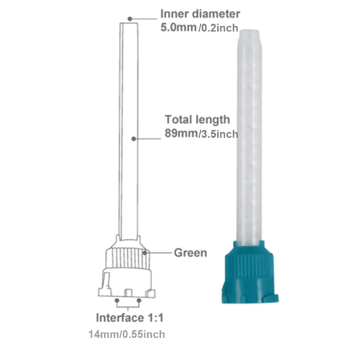 Lot de 150 embouts de mélange dentaire, impression 1:1 intra oral