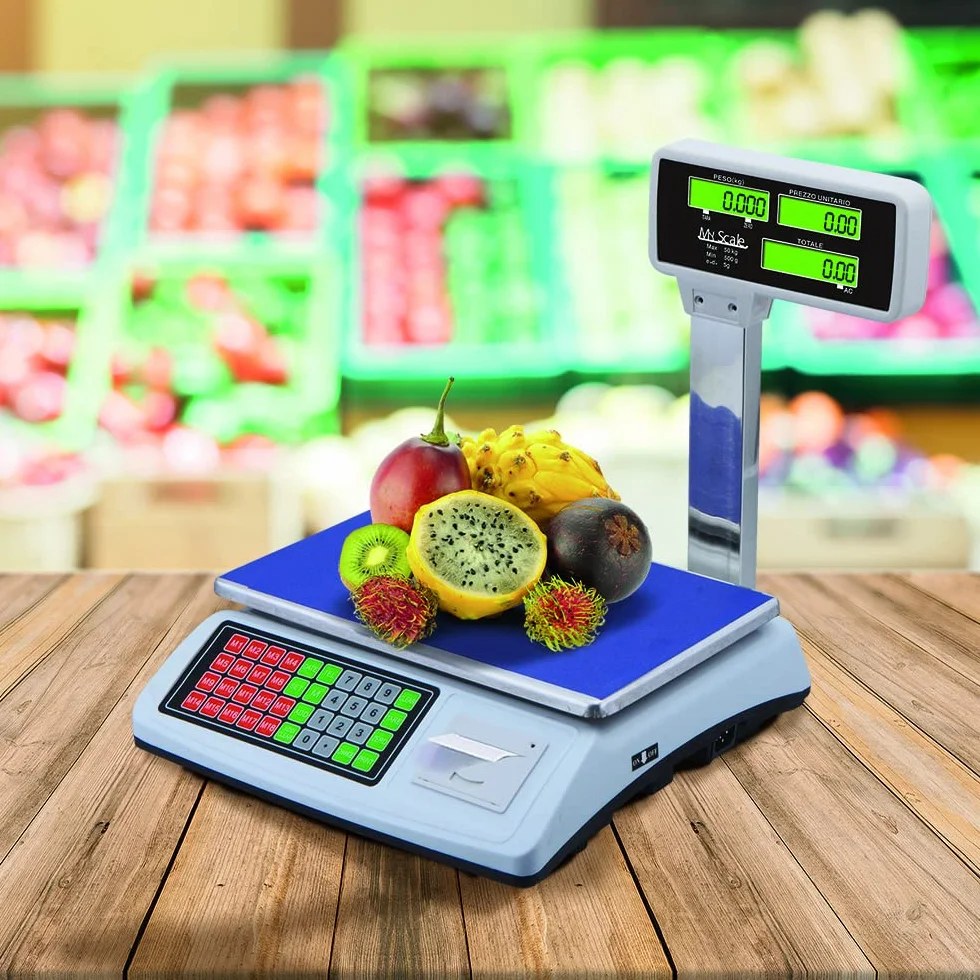 Base de commerce numérique électronique 40 kg balance commerciale double écran LED