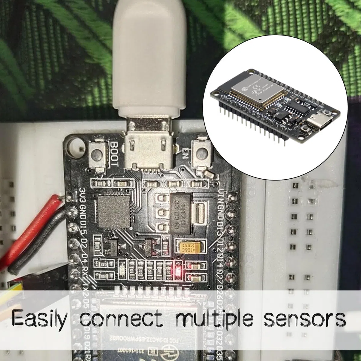 Esp32 Wroom, 3 pièces Esp 32, Esp32 Devkit V1, Esp32 Wroom-32 Development Board, Wi-Fi, Bluetooth, Ble, 2.4 Ghz, Supports WiFi Bluetooth Compatible.