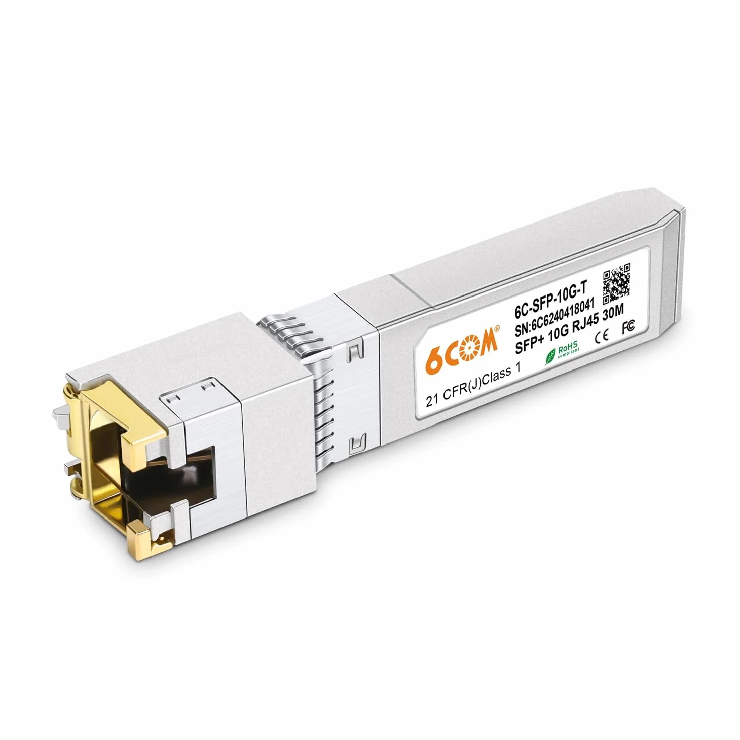 1,25/2,5/5/10GBase-T SFP+ 10gb RJ45 Module, Adaptateur sfp+ vers rj45 10gb, Cat.6a/7, jusqu'à 30 m, pour Cisco SFP-10G-T-S, Ubiquiti uacc-cm-rj45-mg, D-Link, MikroTik S+RJ10 and Other Open Switches