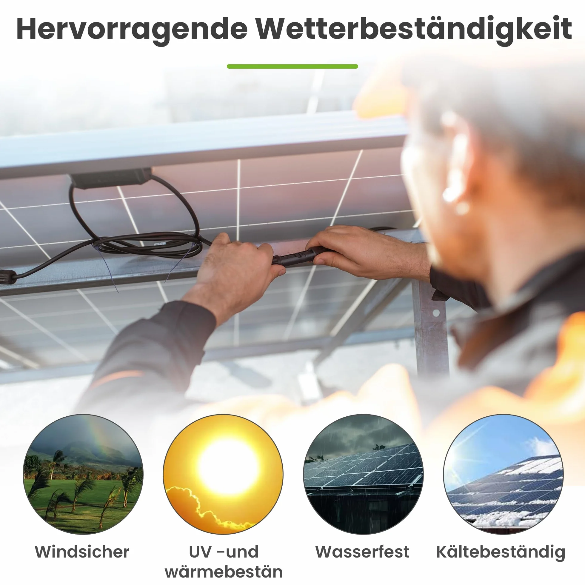 Offgridtec Câble solaire H1Z2Z2-K 6 mm², câble en cuivre simple pour installations photovoltaïques, résistant aux UV et aux intempéries, sans halogène, conforme à la norme IEC 60228 EN 50618 (100 m