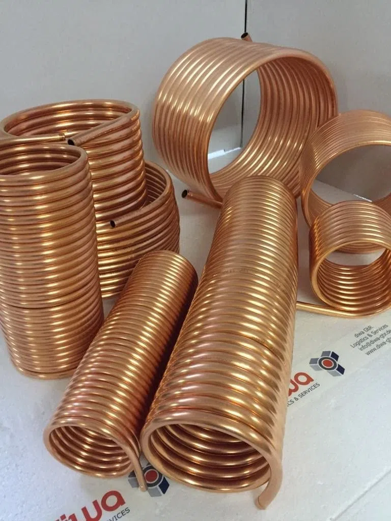 Spirale de tuyau en cuivre souple 12 x 1 mm Longueur 15 m Ø env. 13 cm