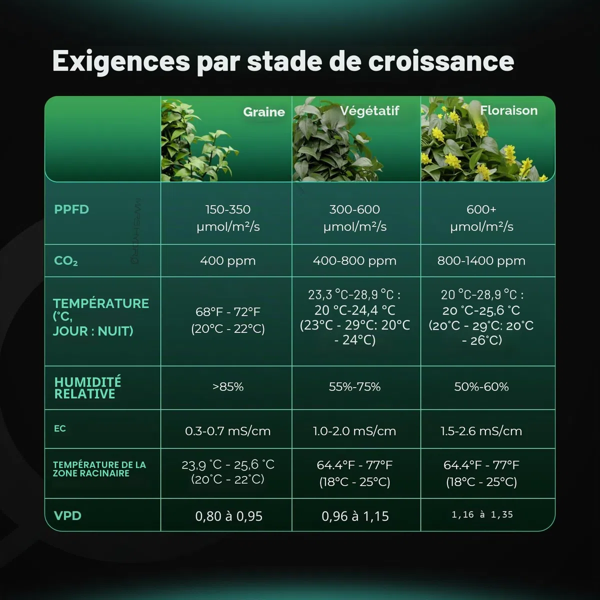 MARS HYDRO Kit de capteurs de plantes : capteurs PPFD, CO₂ et de sol pour iControl & iHub-Pro. Surveillance et contrôle précis de l'environnement pour la culture intérieure