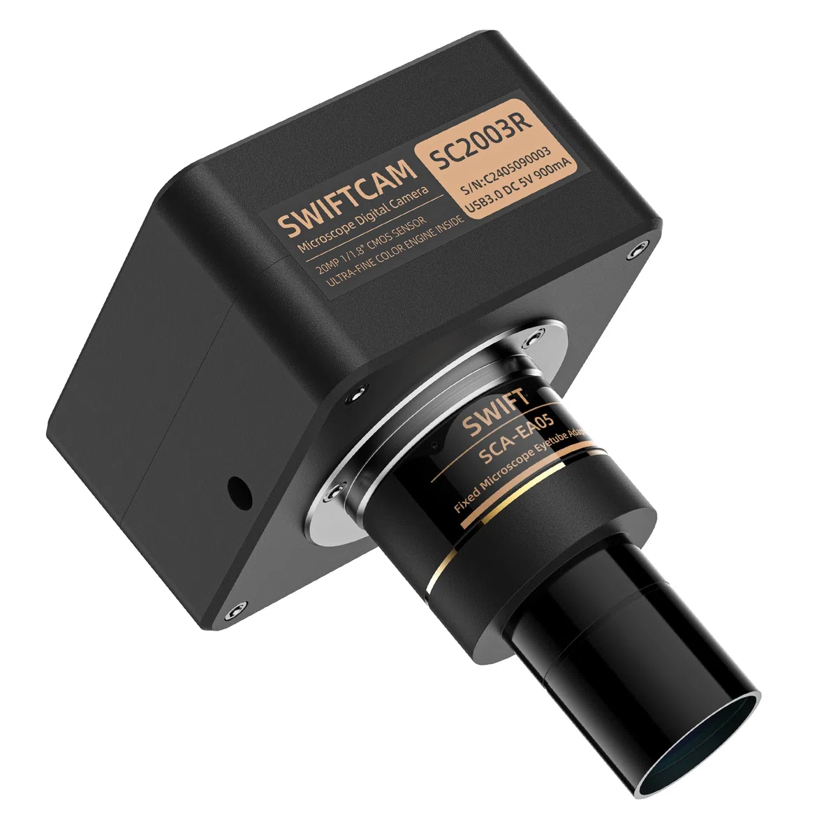 Swiftcam SC2003R-CK Caméra 20 MP USB 3.0 C-Mount 0.5× Réduction Optique pour Microscopes