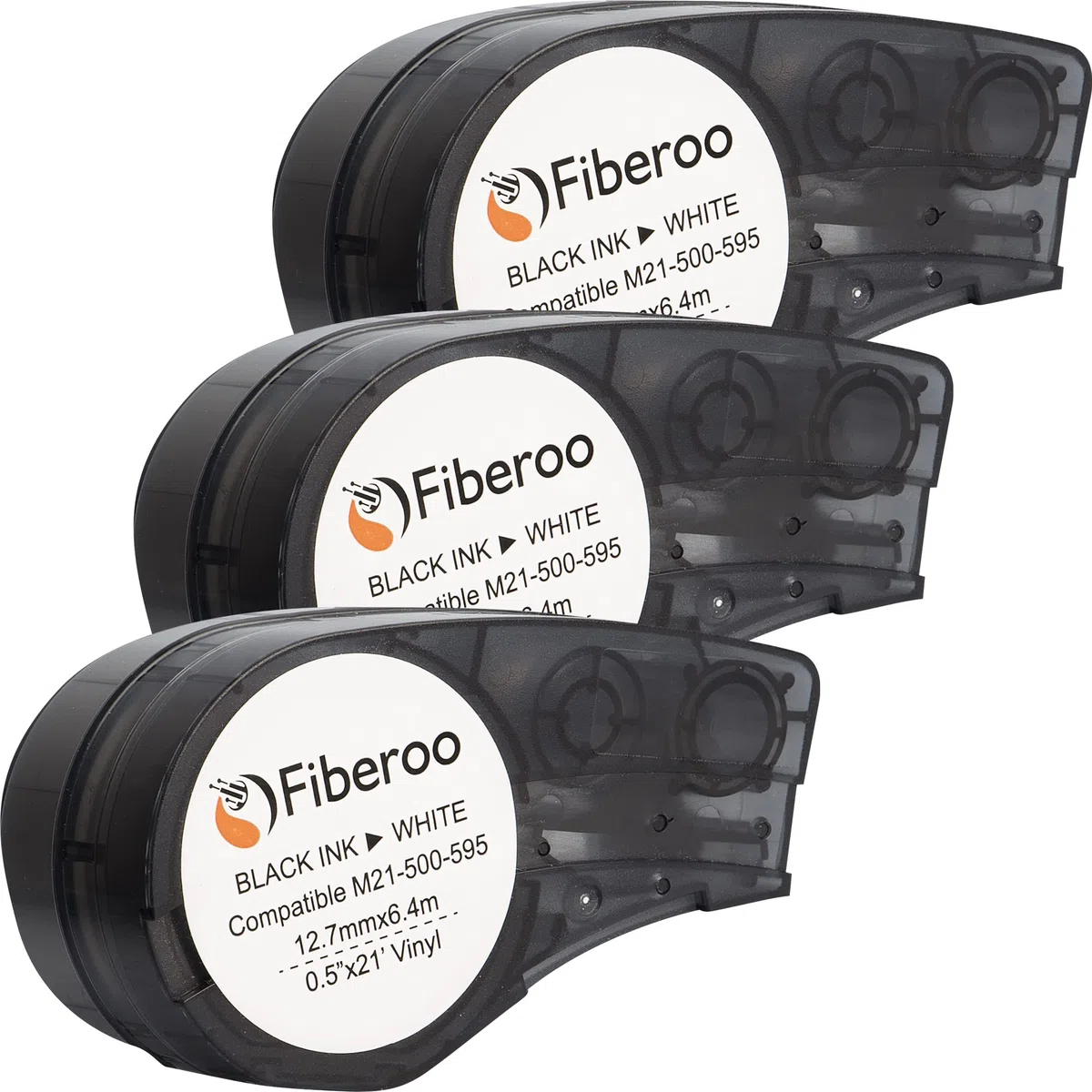 Ruban étiquette adhésive vinyl imprimable M21-500-595WT pour BMP21 PLUS & BMP21 LAB, lot de 3