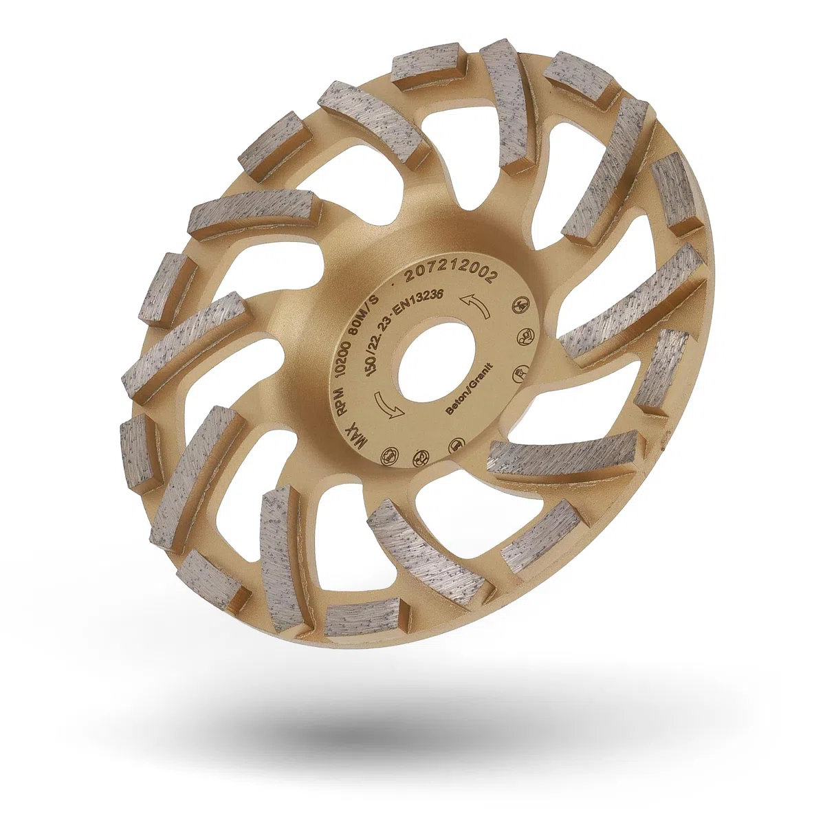 PRODIAMANT ST81 Meule boisseau diamantée turbo 150 mm x 22,23 mm pour béton et pierre naturelle