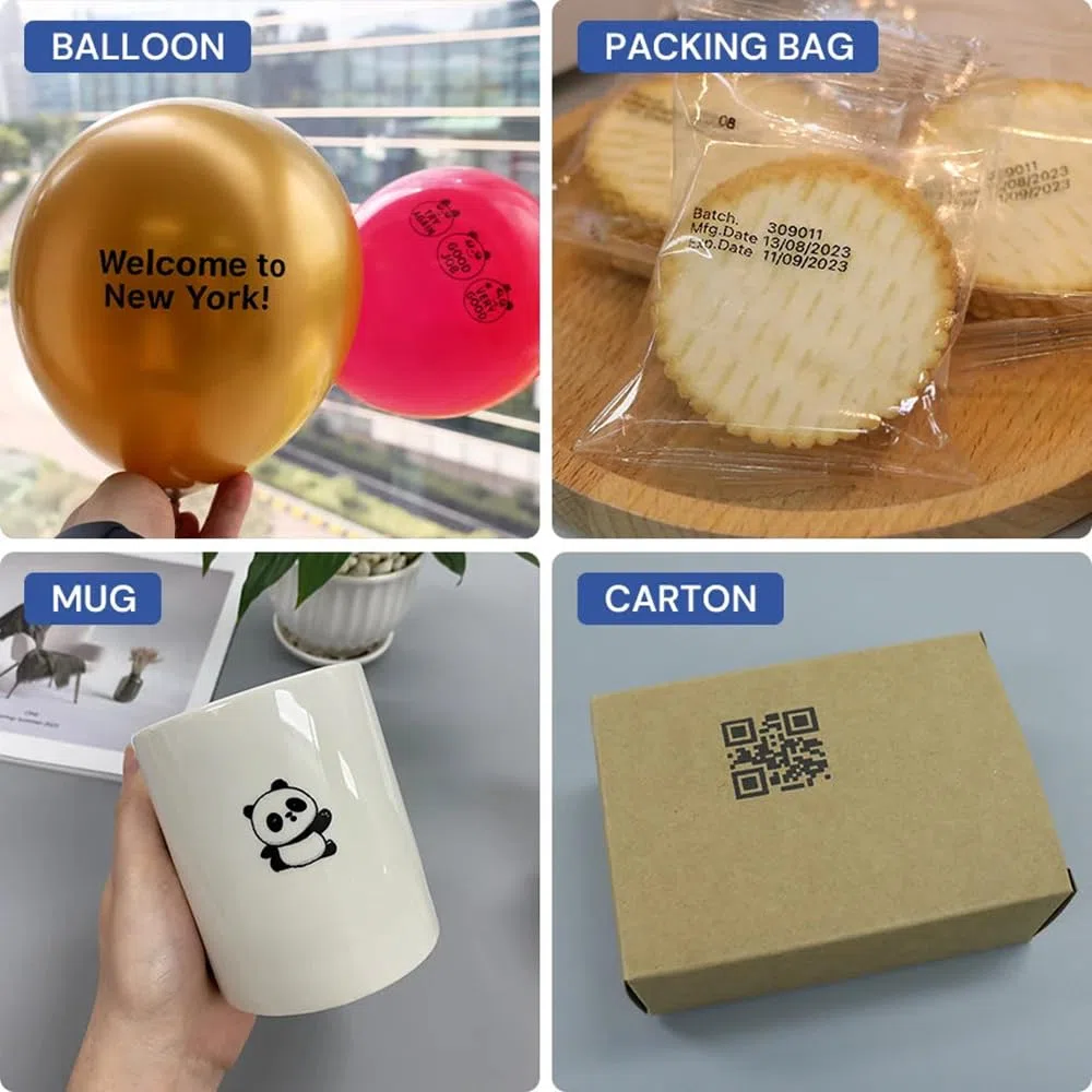 EVEBOT PrintInd Industrial Inkjet Printer Encres à séchage rapide des logos d'impression d'encre permanents ou étiquette sur une variété de surfaces, y compris le plastique et la toile en verre