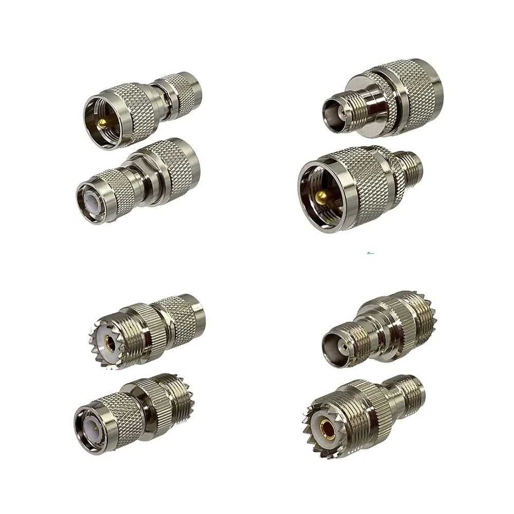 Adaptateur de connecteur 2 pièces UHF PL259 SO239 à prise mâle TNC & Convertisseur coaxial RF Jack femelle(Type 2-2Pcs)