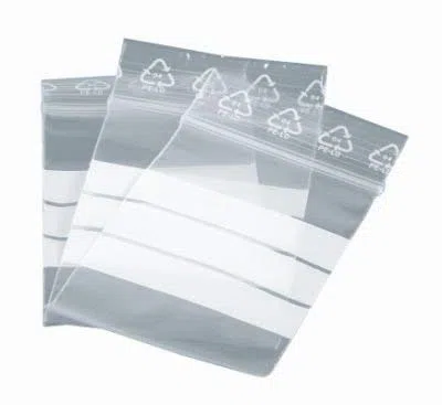 Sachets plastiques avec fermeture par pression 180 x 250 mm champ blanc pour inscription Transparent 1000 Stück