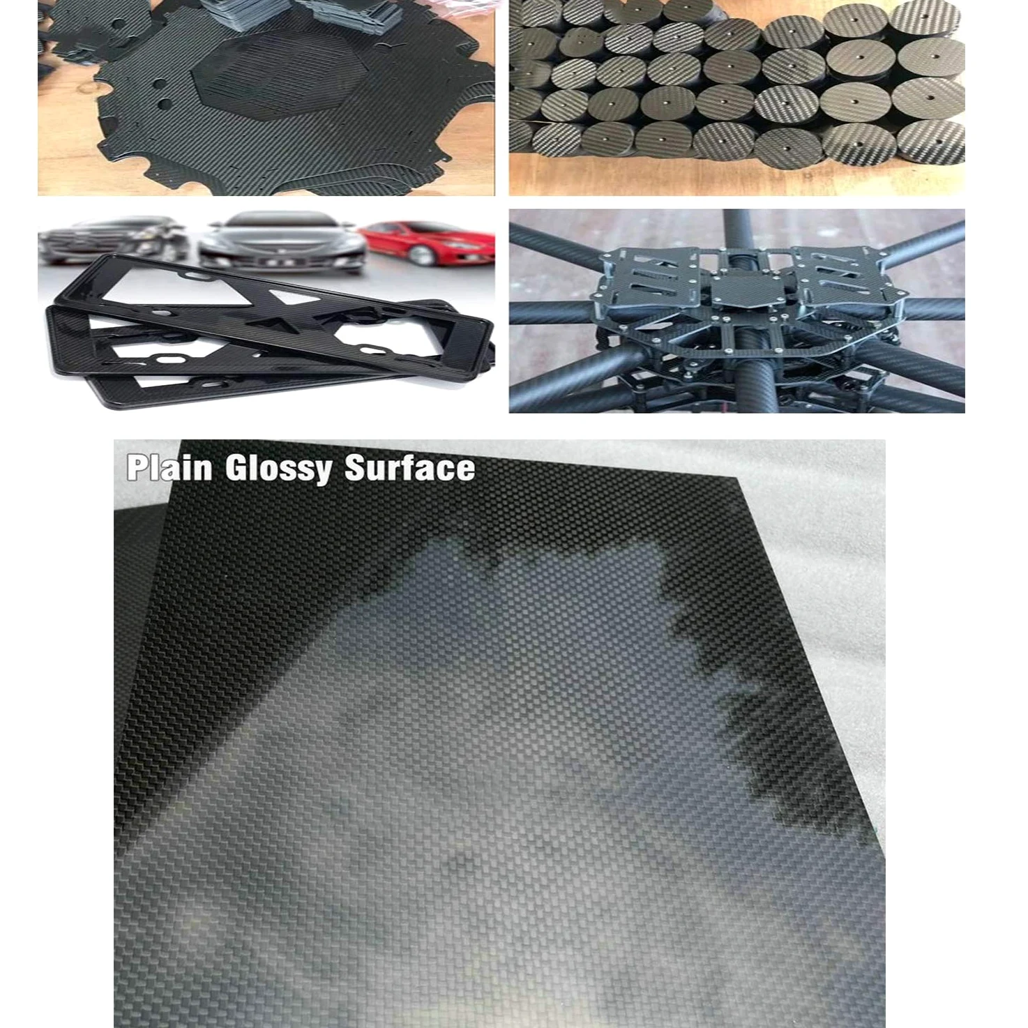 plaqu Fibre de Carbone plaqu Surface GLACANCE millimètre 500x250x3