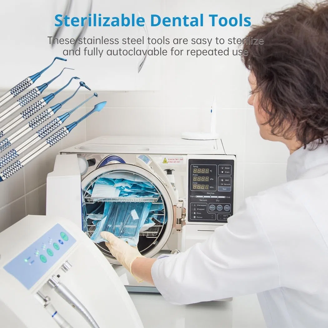 Instruments professionnels de restauration dentaire pour placement composite, 6 spatules de remplissage dentaire, outils dentaires à double extrémité pour le remplissage de résine composite