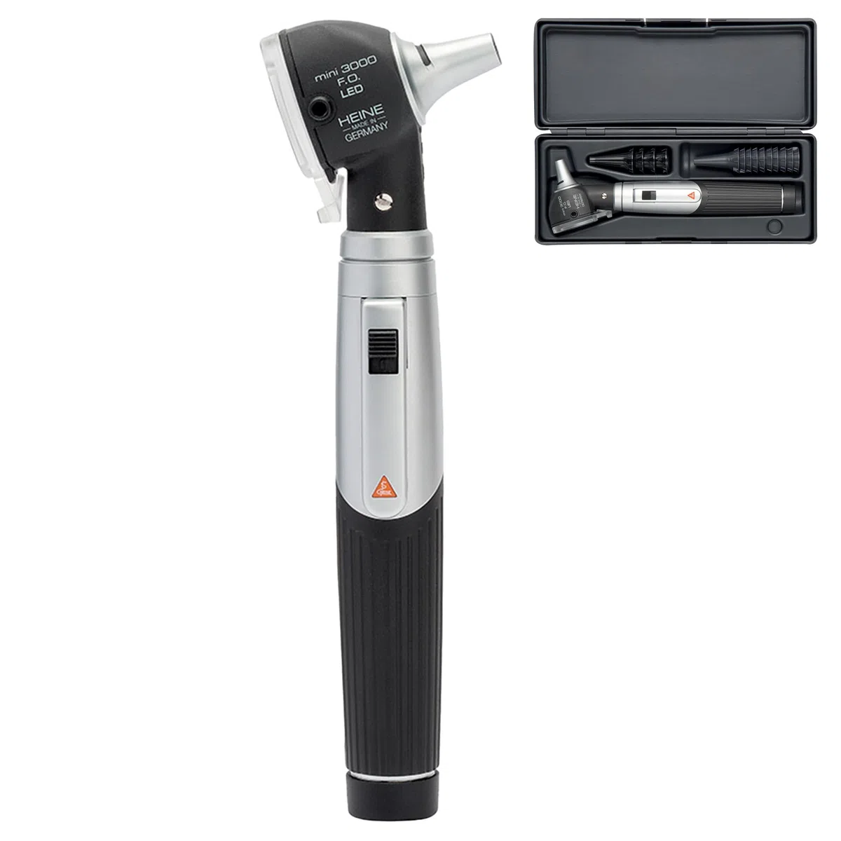 Heine Mini 3000 Otoscope F.O. LED, noir, avec étui