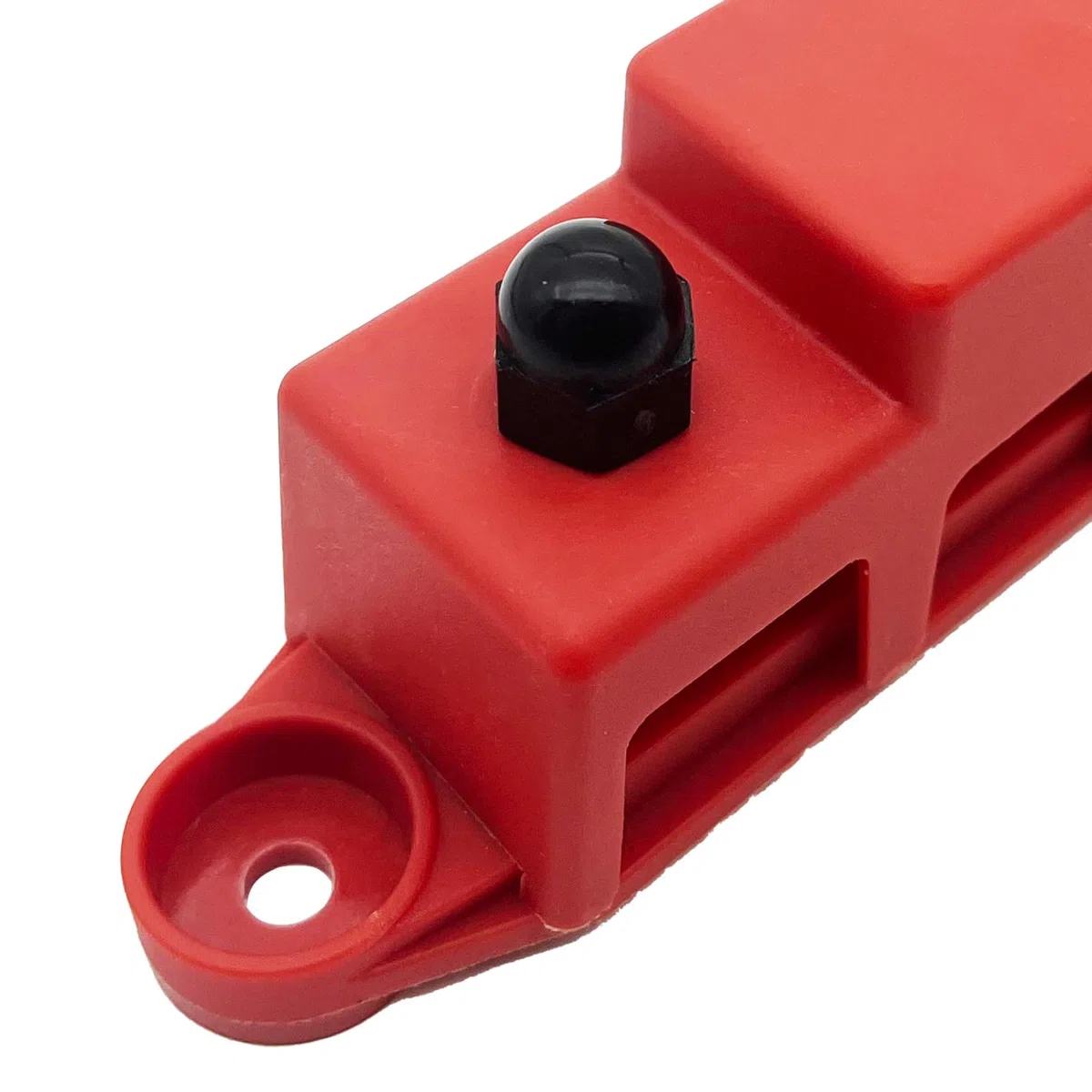 Bloc de Distribution D'alimentation 12V-48V dc Bus Bar, 250A Barre de Bus Rails de Collecte Couvercle avec 4 X M10(3/8") Boulons de Raccordement pour Voiture Camion Bateau (Rouge & Noir)