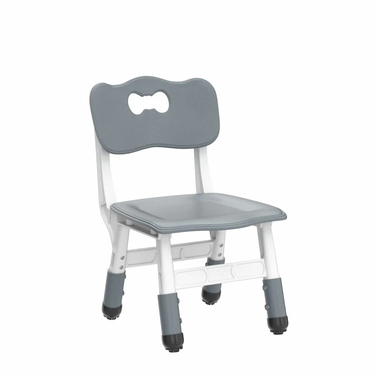 FUNLIO Chaise Enfant Réglable 2 Pièces, Chaise Bébé Hauteur 3 Niveaux 3-8 Ans Gris