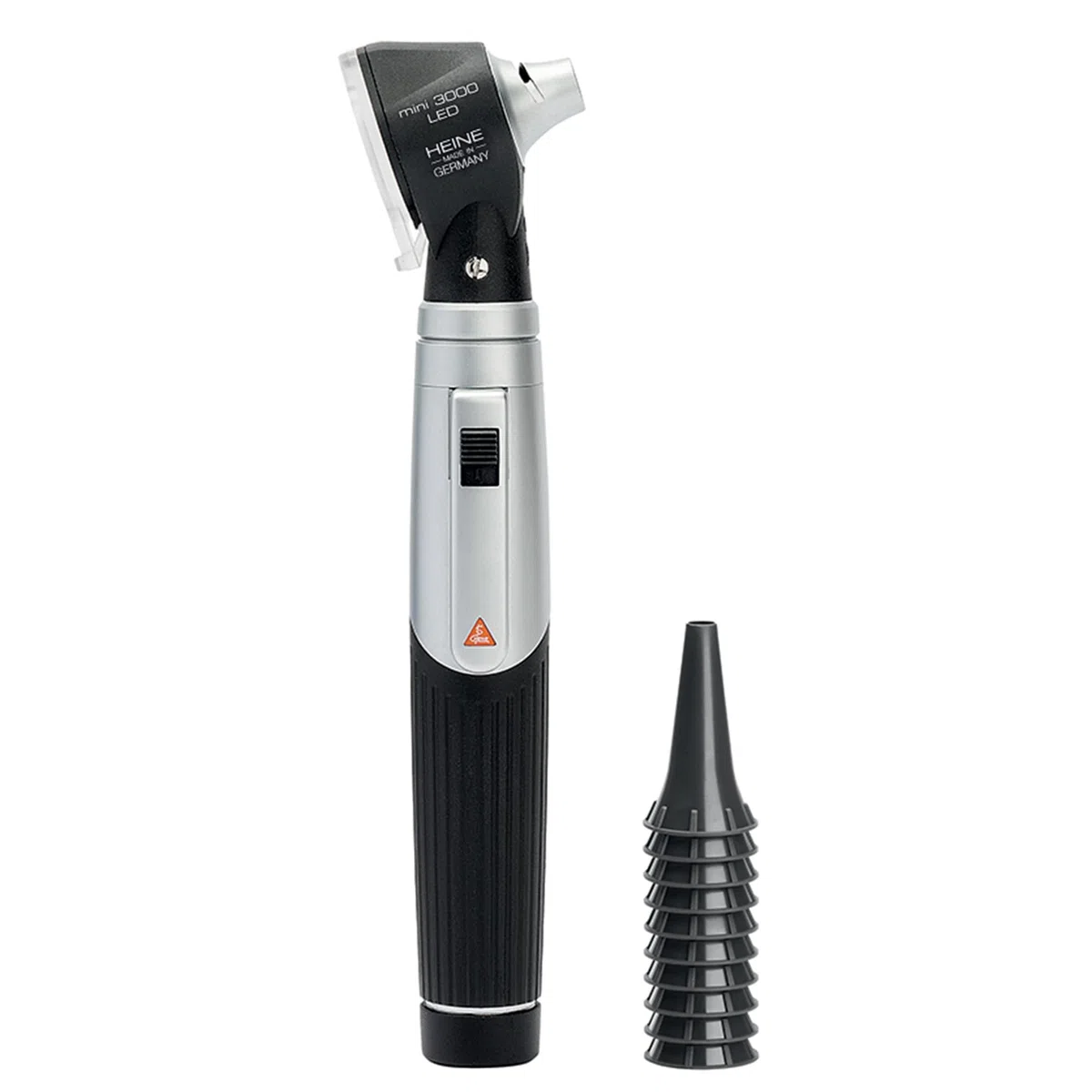 HEINE - Mini otoscope 3000 LED 2,5 V DIRECT, noir – Compact et précis pour examens auriculaires