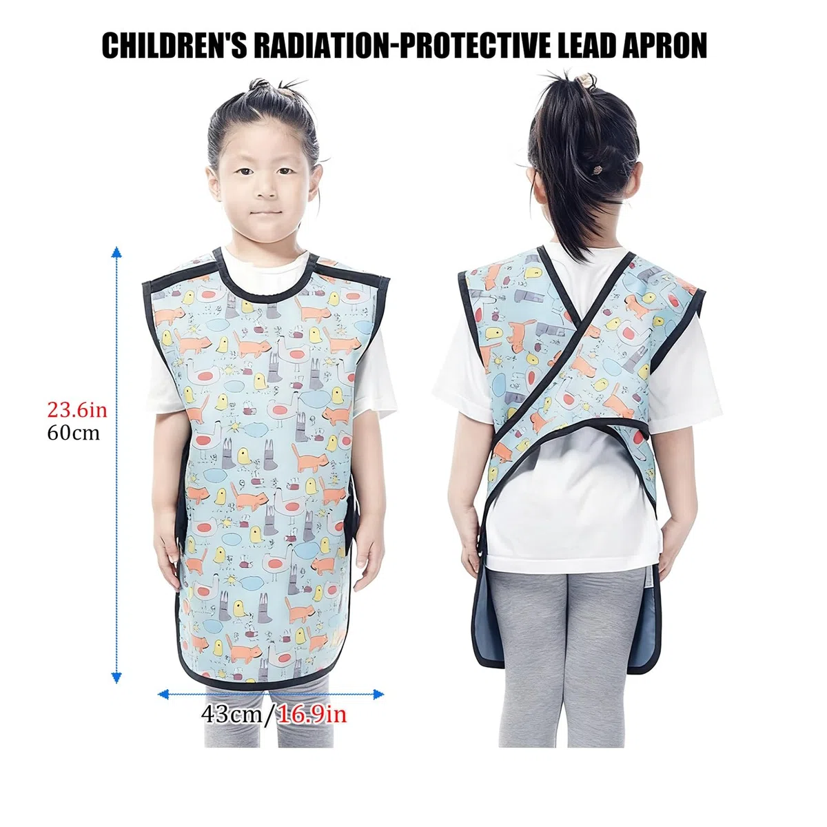 Tablier en Plomb Tablier De Protection Contre Les Radiations 0,5 Mmpb, Gilet De Protection Léger en Plomb Contre Les Rayons X pour Enfants