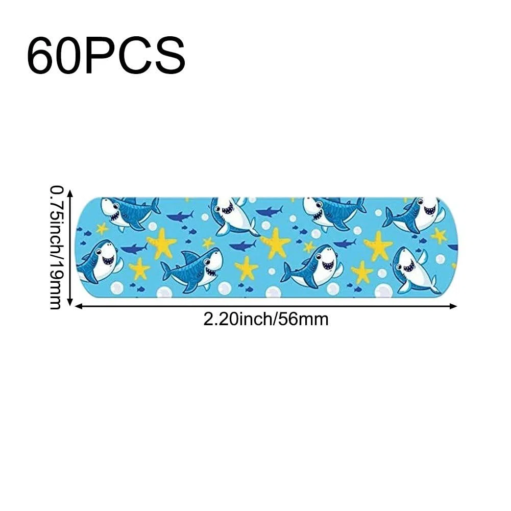 Lot de 60 Pansements Adhésifs pour Plaies, Style Dessin Animé, pour Garçons, Style Kawaii, Pansements pour Peau des Doigts, Premiers Soins