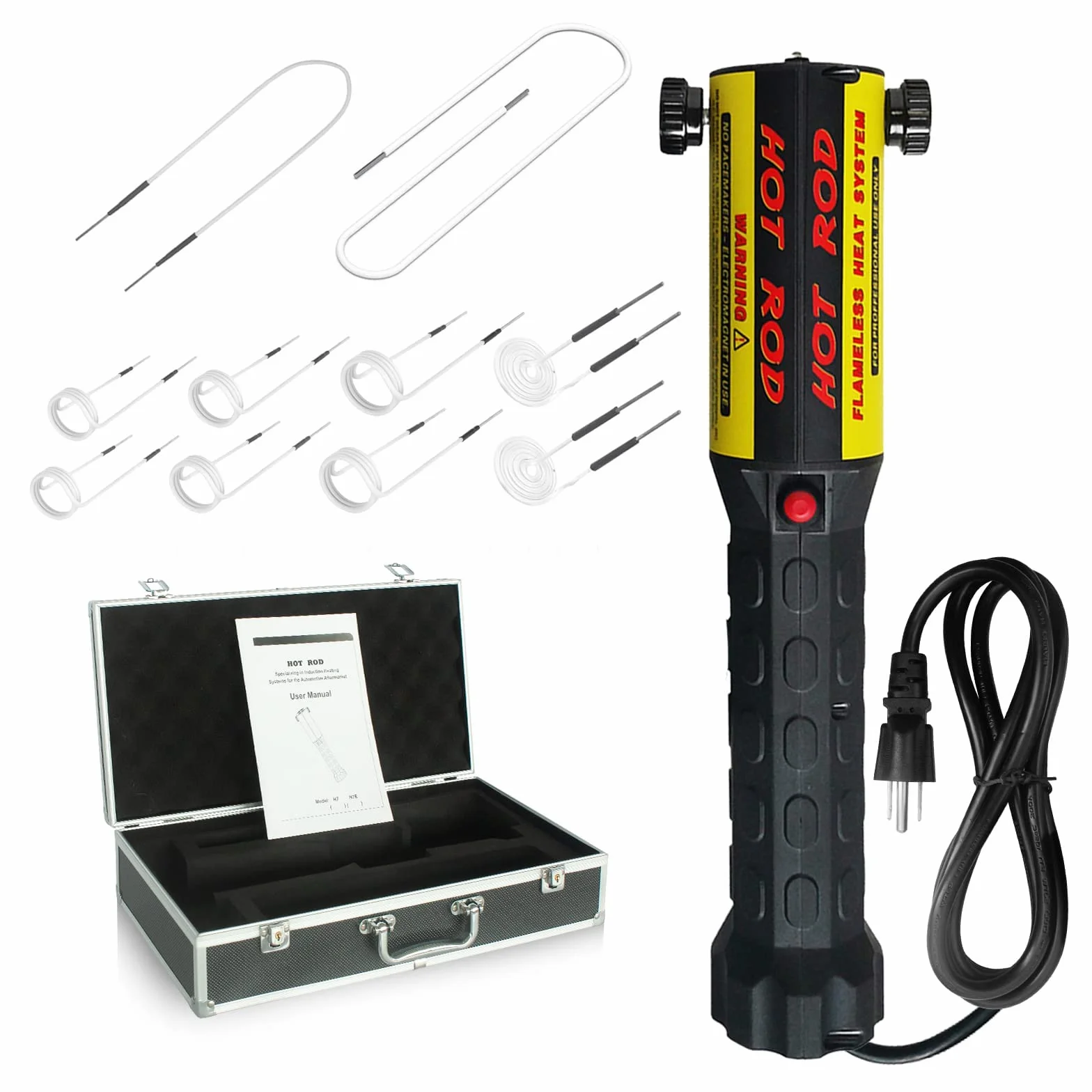 SOLARY, Kit de Chauffage à Induction Magnétique 1000W, sans Flamme, 10 Bobines, pour Enlever les Vis Rouillées