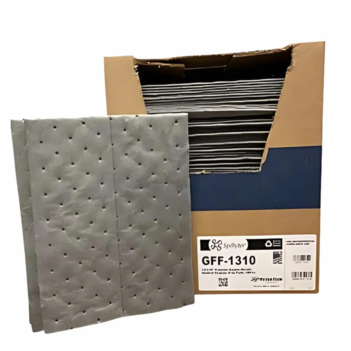 Evolution Sorbent Products Extra Heavy Absorbant 47 L Polypropylène Tampon Gris 13" x 10" 100/Boîte