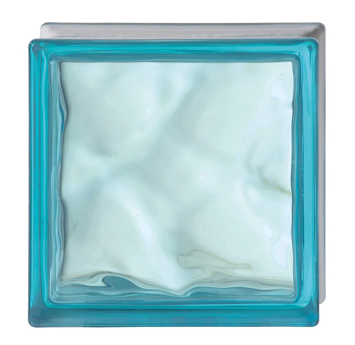 Vitrobrique bleu ondulé pur bleu clair 19x19x8-6 pièces