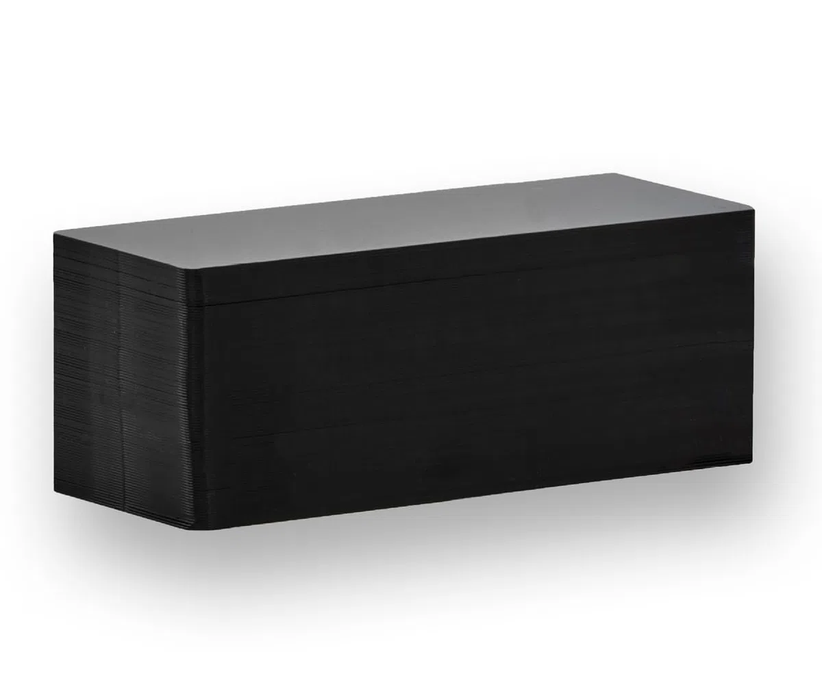 Carte longue PVC Noir 120 x 50 mm lot de 100