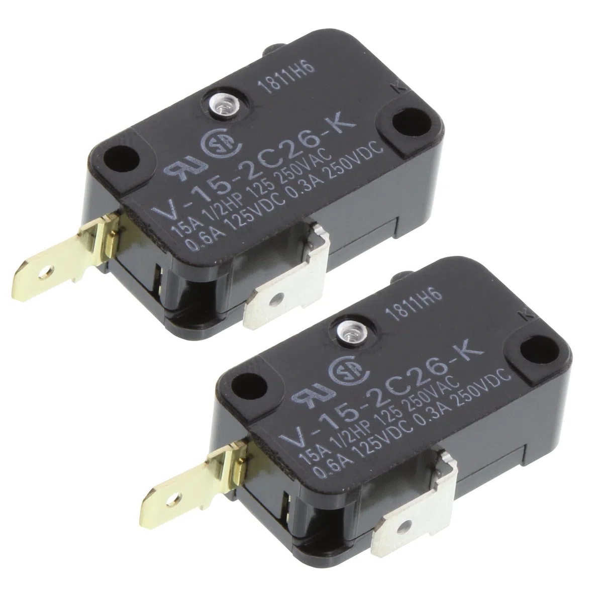 Omron V-15-2C26-K Lot de 2 interrupteurs miniatures