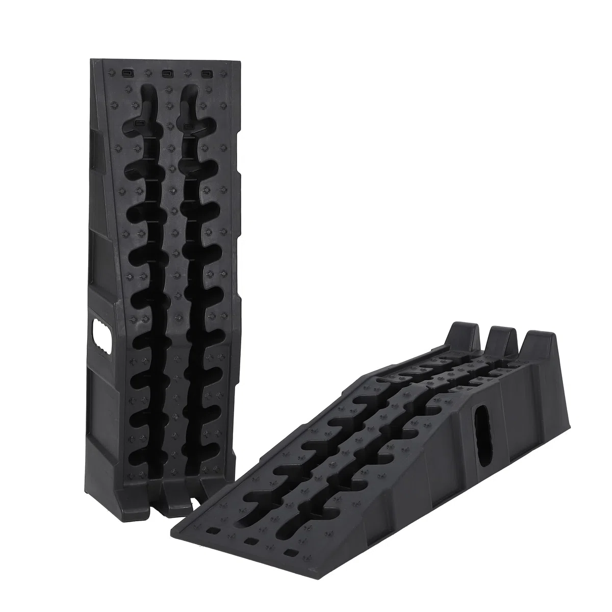 Garvee Rampes de Service Robustes pour Voiture – Capacité 5T – Surélévation 17 cm – Surface antidérapante – Lot de 2 – Portables pour vidange d'huile, Garage, Atelier – Taille : 90x30x21cm
