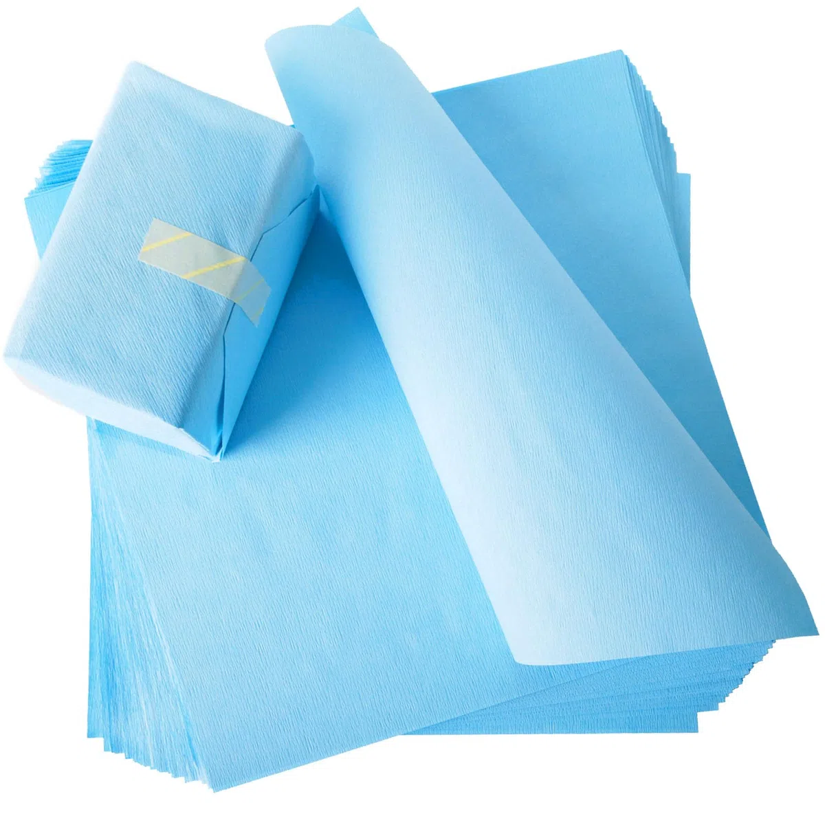 LA MIERE Lot de 1000 feuilles de papier crépon de cellulose dentaire pour autoclave CSR, stérilisation avec vapeur et EO, 38,1 x 38,1 cm