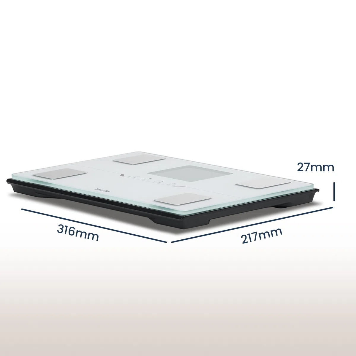 TANITA BC-401 Balance Intelligente de Composition Corporelle Familiale Compacte Blanche avec APP pour le Suivi de la Condition Physique