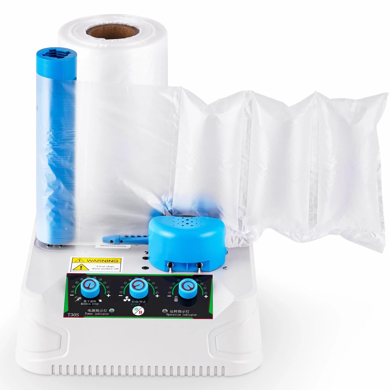 Machine À Coussin D’air Gonflage Réglable 30 À 300 L/M pour Expédition Emballage et Protection