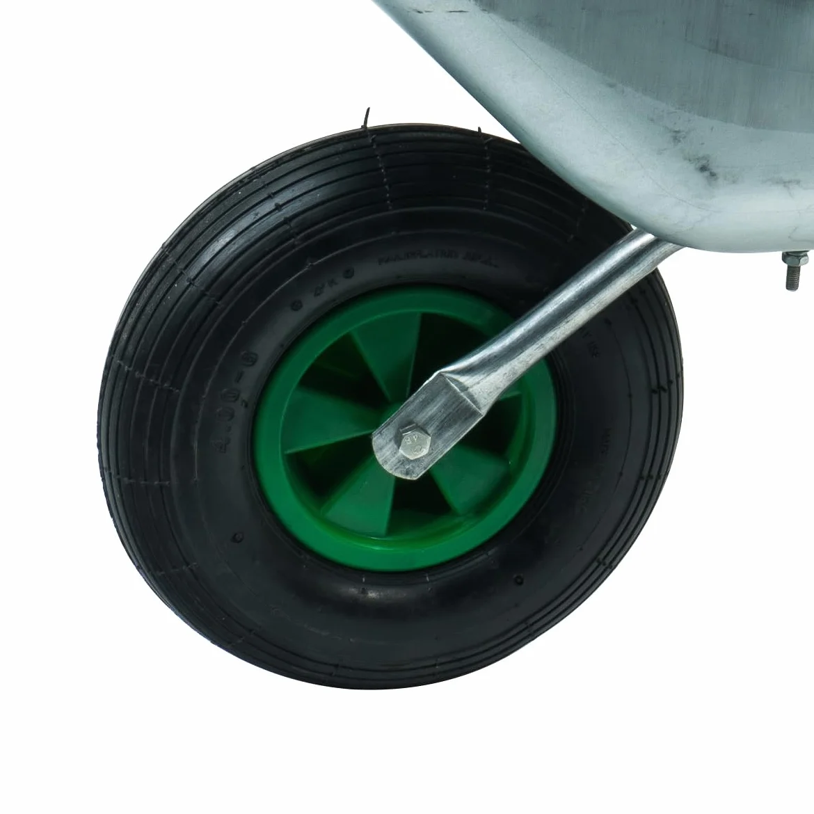 WERKA PRO Brouette en Acier galvanisé avec Roue gonflée