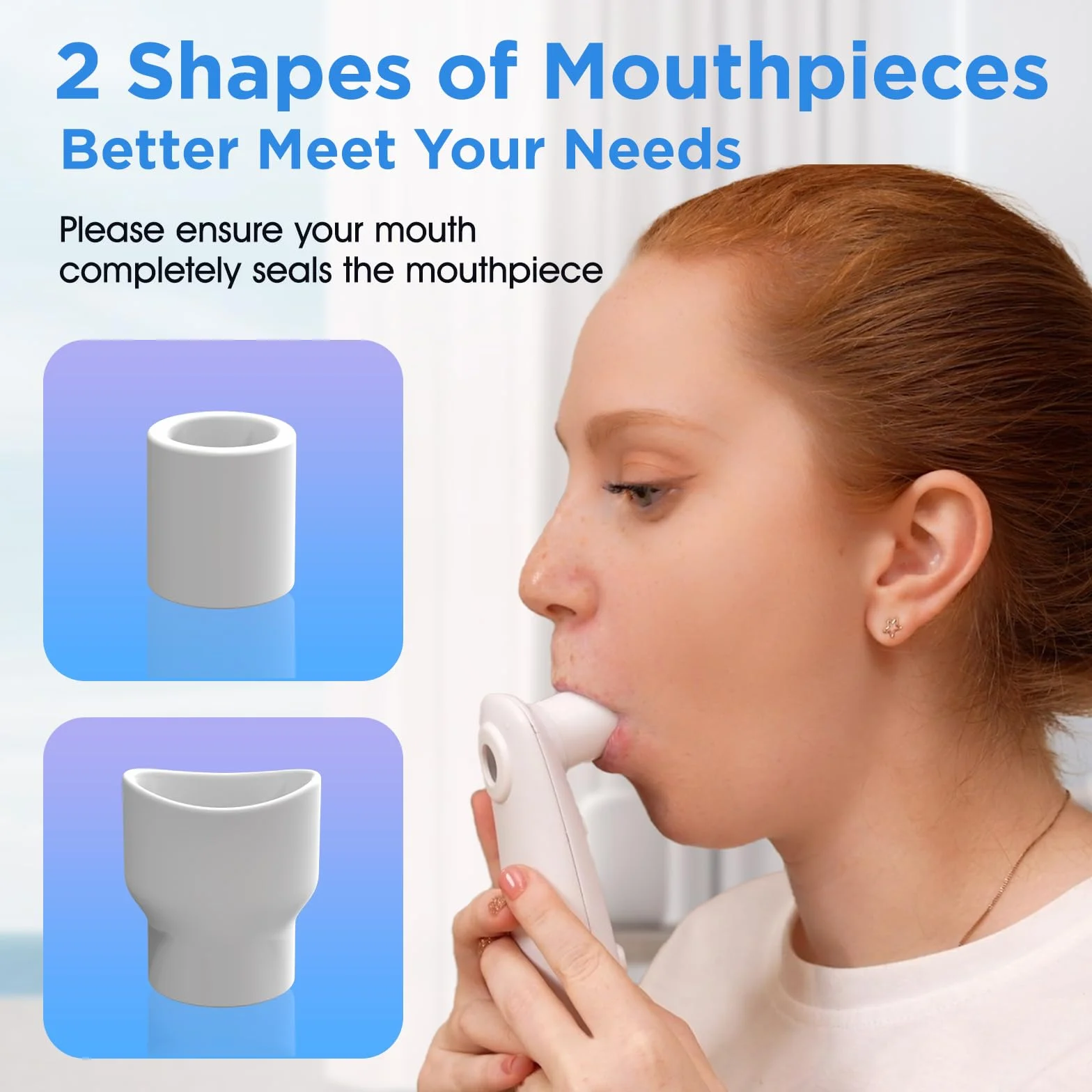 Spiromètre numérique avec débitmètre de pointe et Bluetooth pour enfants et adultes, moniteur à domicile pour l'asthme et la BPCO, PEF FEV1