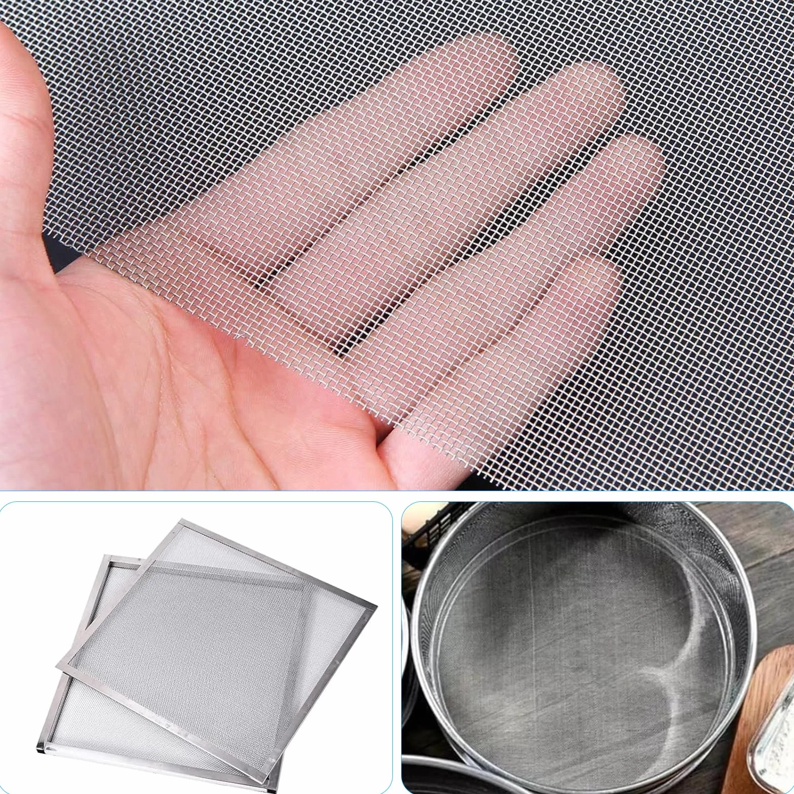 Grillage Anti Rongeur 100 x 300 cm, Grille Métallique en acier inoxydable 304, Grillage Fine Maille, Grillage a Poule, anti Moustique Insecte (20 Mesh)